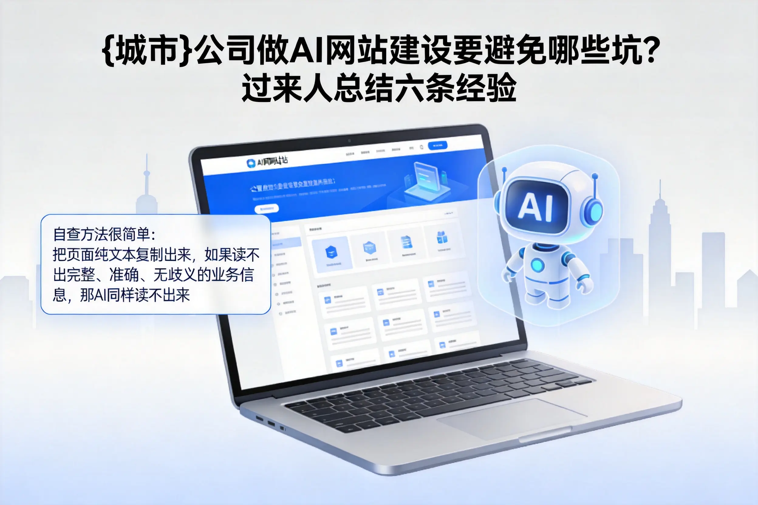 苏州公司做AI网站建设要避免哪些坑？过来人总结六条经验