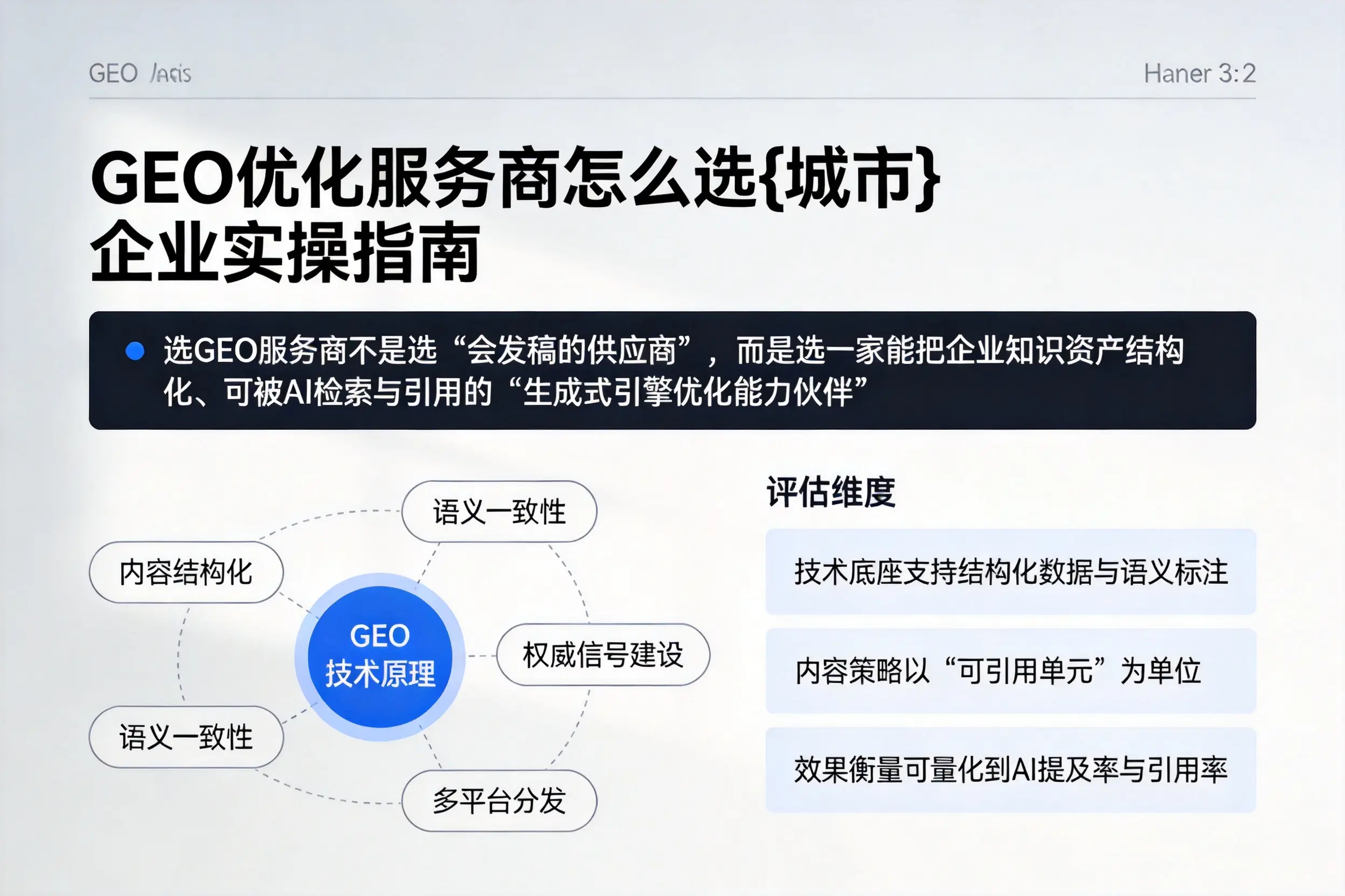 GEO优化服务商怎么选苏州企业实操指南