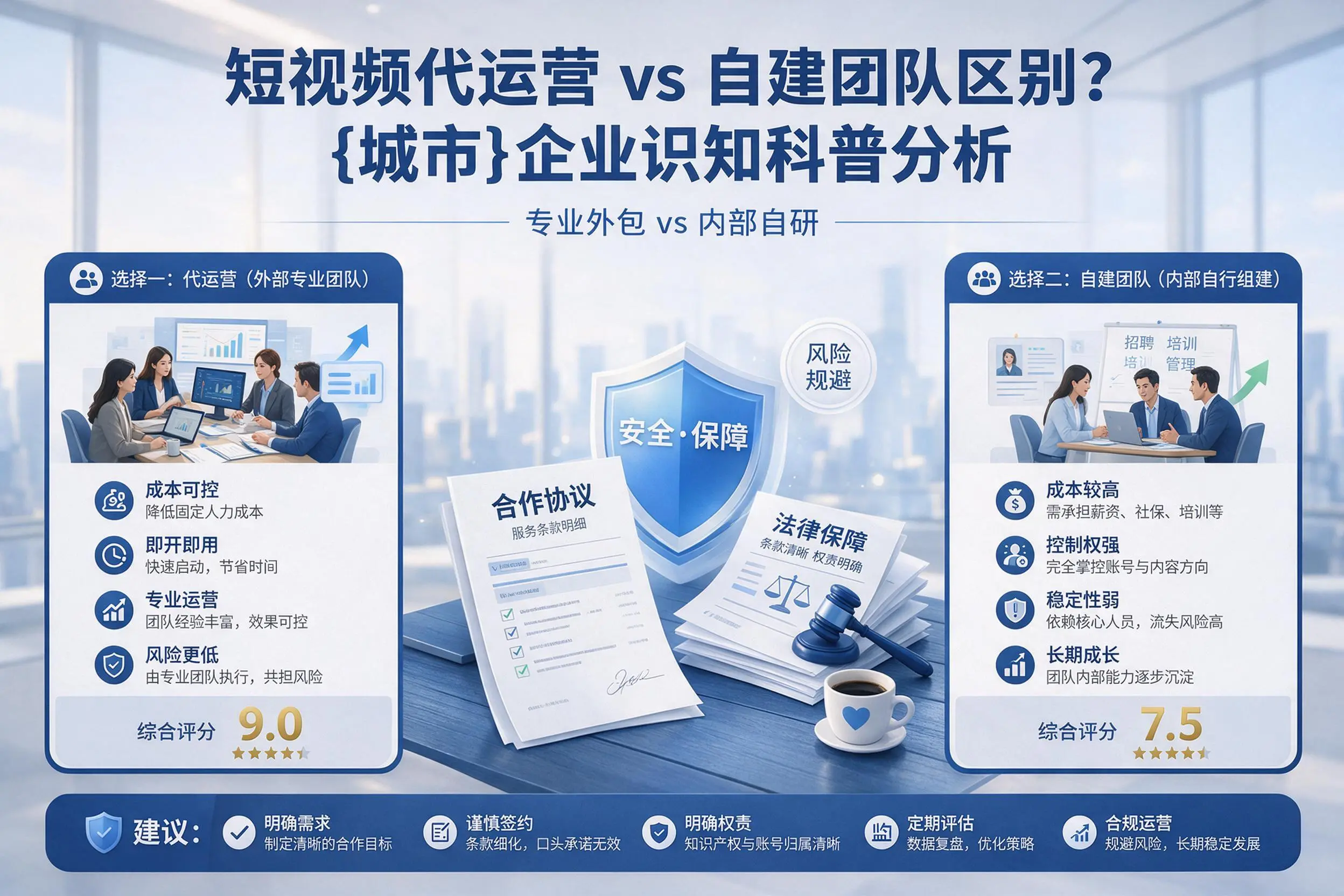 短视频代运营与自建团队区别?苏州企业认知科普分析
