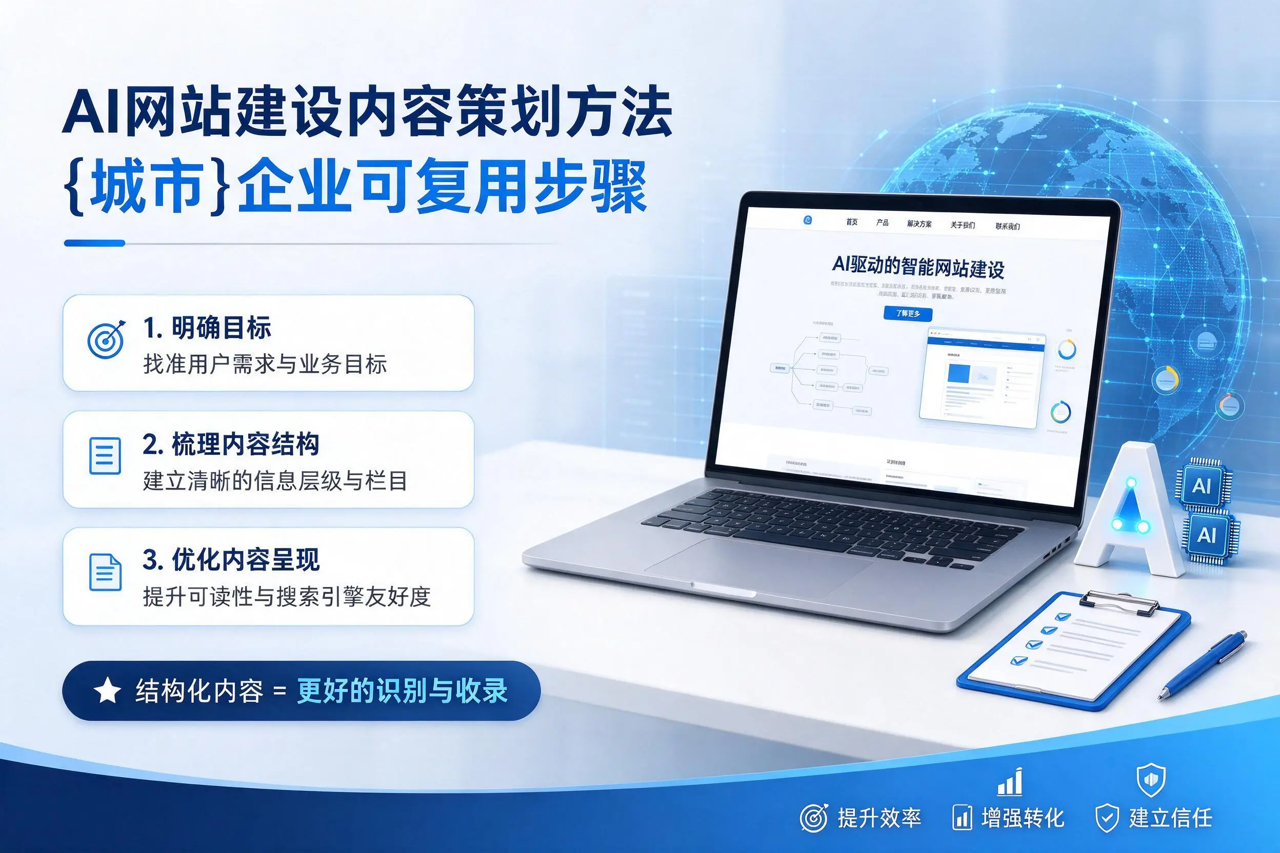 AI网站建设内容策划方法，苏州企业可复用步骤
