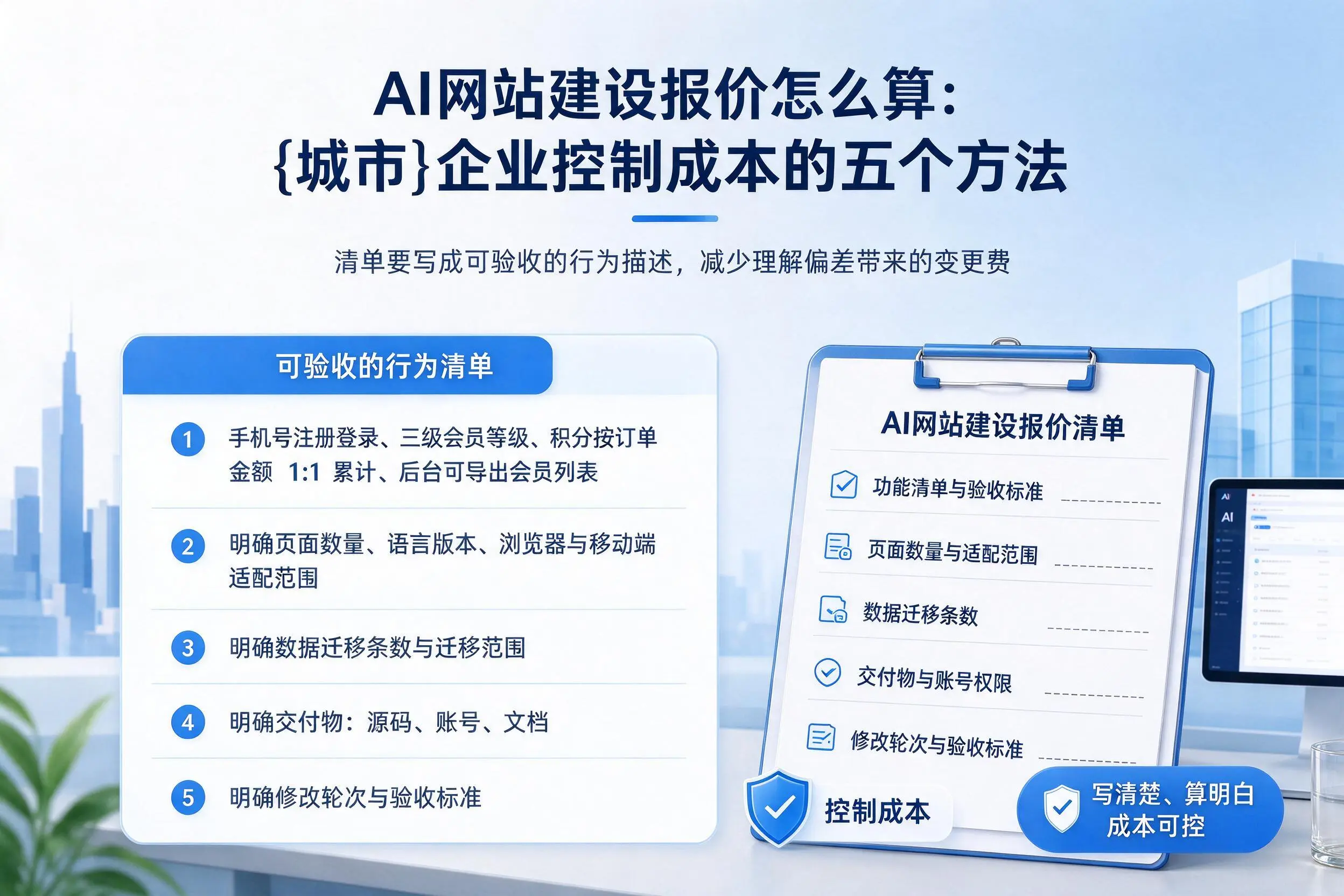 AI网站建设报价怎么算:苏州企业控制成本的五个方法