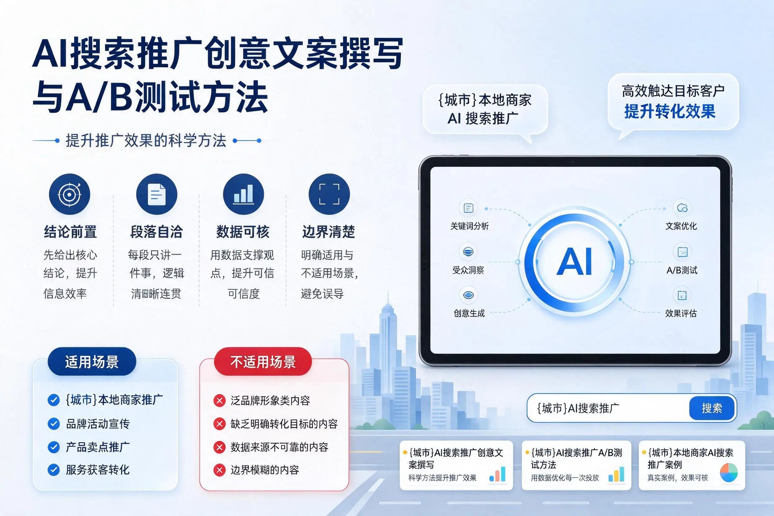 苏州AI搜索推广创意文案撰写与A/B测试方法